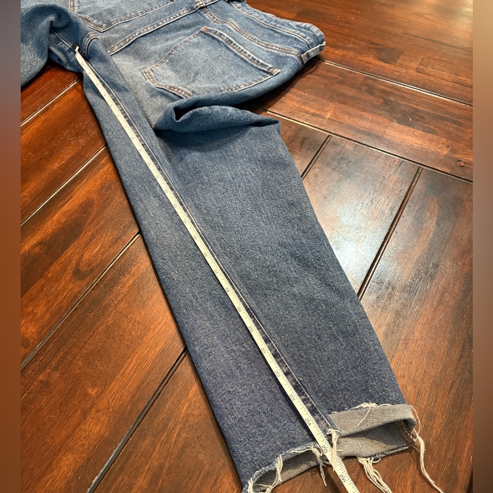 Women’s Wonderly Cropped Wide Leg Raw Hem Jeans Size 10R - Picture 5 of 7